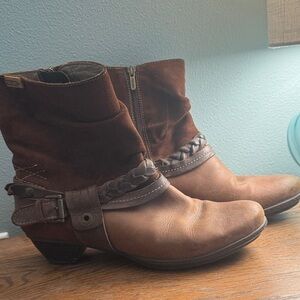 Pikolinos booties, size 9, brown, leather and suede